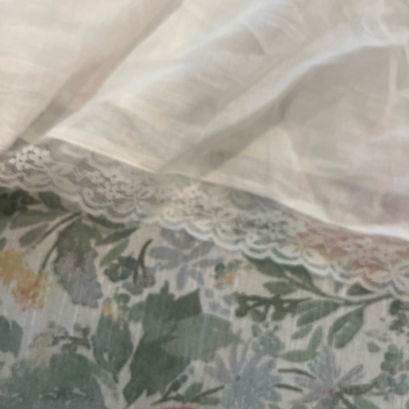 Free People White Lace Trim Blouse - Picture 6 of 10